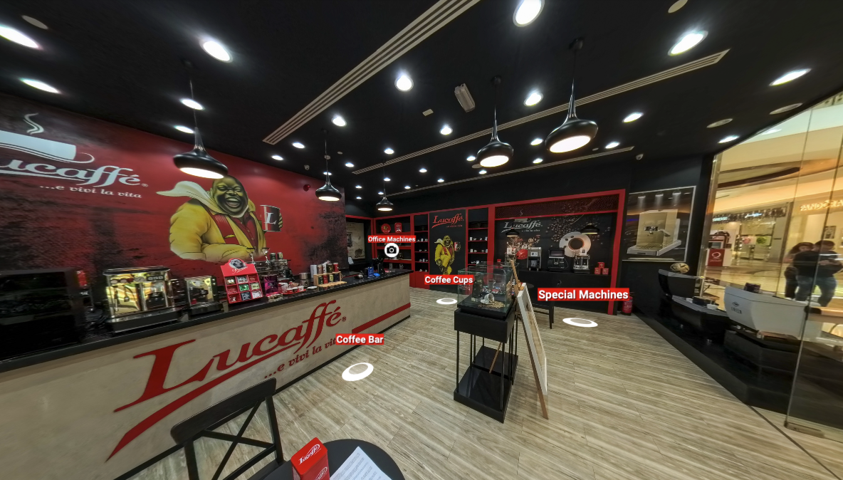 The 360 tour created for Lucaffe